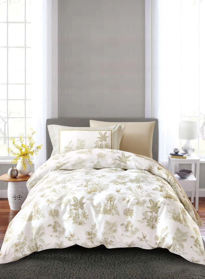 Donetella Digital Print Duvet cover Set,Queen Size 200x230 cm - 4-Pcs Bed Set, ,Emirate Collection, Microfiber - 1 Duvet Cover, 1 Fitted Sheet, 1 Pillow Shams, 1 Pillowcases (Filler Not Include)