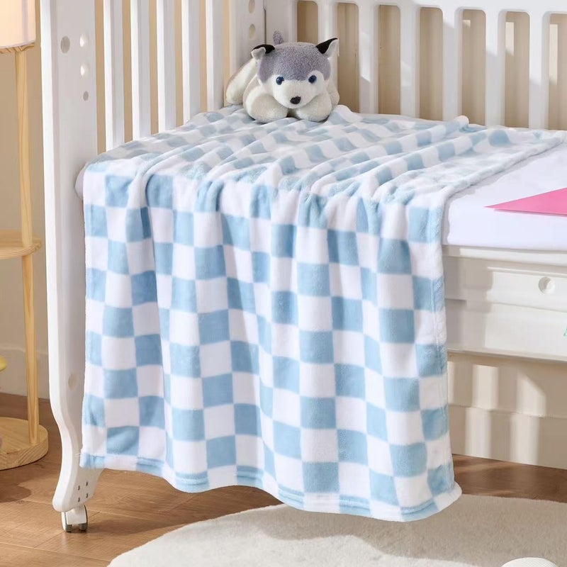 Yagle Mate 4 Pcs Baby Blankets, Fluffy Small Crib Baby Blankets for Boys, Fleece Checkered Blanket, Toddler Receiving Blankets 30Ã—40 - Image 4