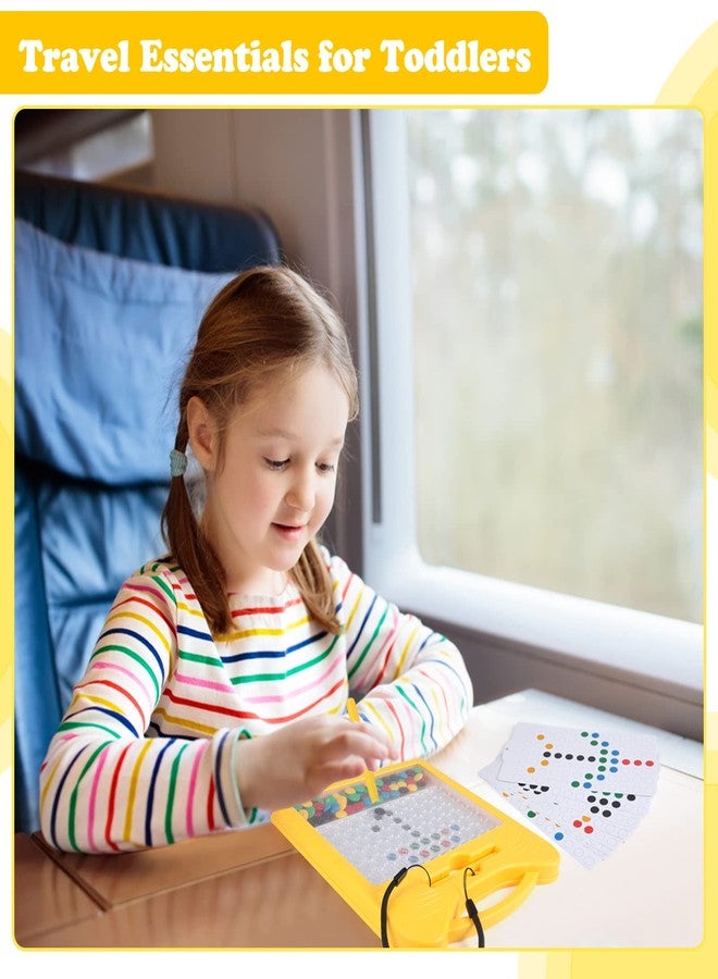 Svance Magnetic Drawing Board for Kids, Toddler Magnet Doodle Board with 2 Pens, Magnetic Dot Art, Fine Motor Skills Toys, Airplane Travel Essentials Toys for Boys Girls (Yellow Cat) - Image 3