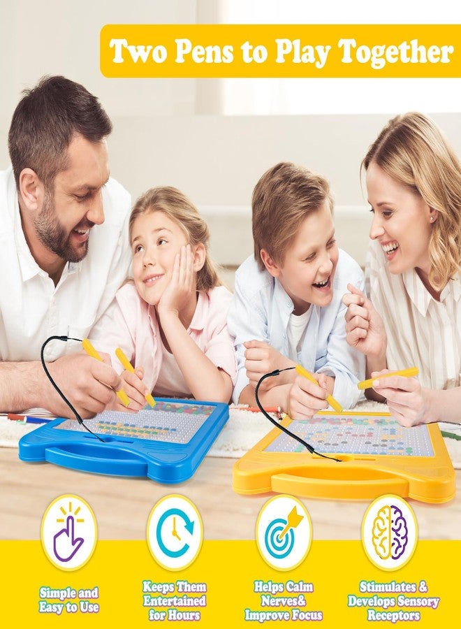 Svance Magnetic Drawing Board for Kids, Toddler Magnet Doodle Board with 2 Pens, Magnetic Dot Art, Fine Motor Skills Toys, Airplane Travel Essentials Toys for Boys Girls (Yellow Cat) - Image 5