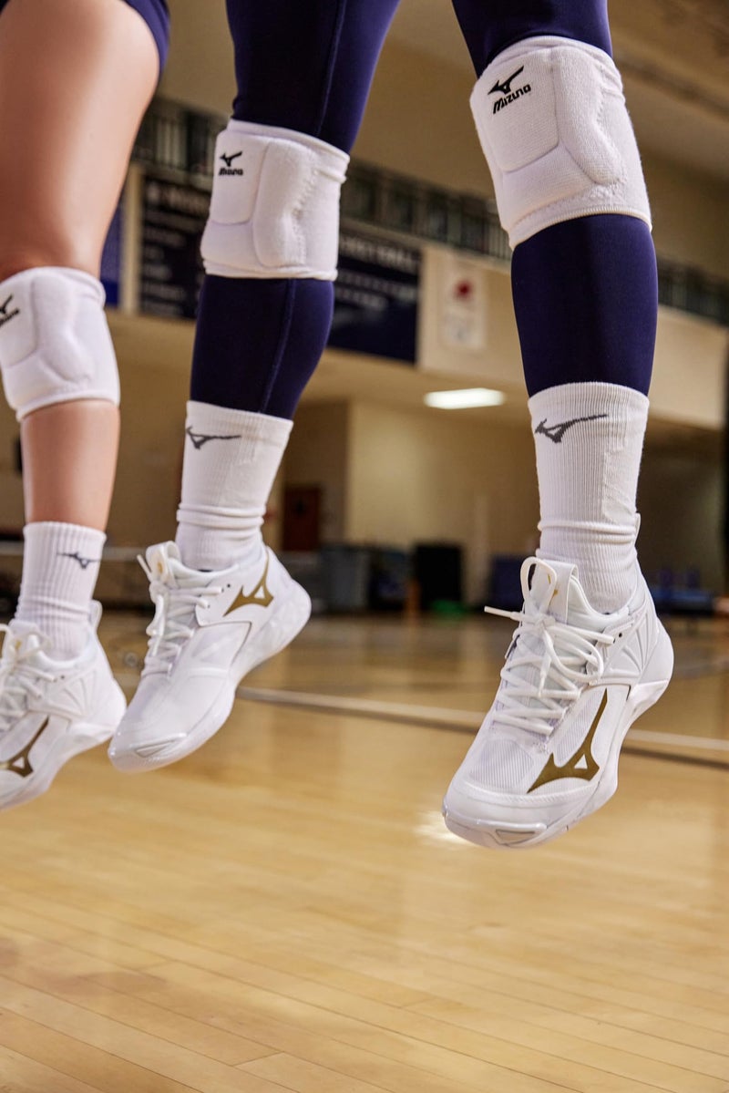 Mizuno Elite 9 Sl2 Volleyball Kneepad  White  Small - Image 4
