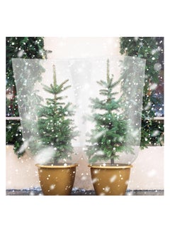 SYOSI 5 Pcs Plant Covers, Freeze Protection Winter Plant Film Cover, Plastic Clear Plant Shelter Bags, Waterproof Frost Cloth, for Outdoor Plants, Greenhouse, Garden, Rain Frost Protection  - Image 4