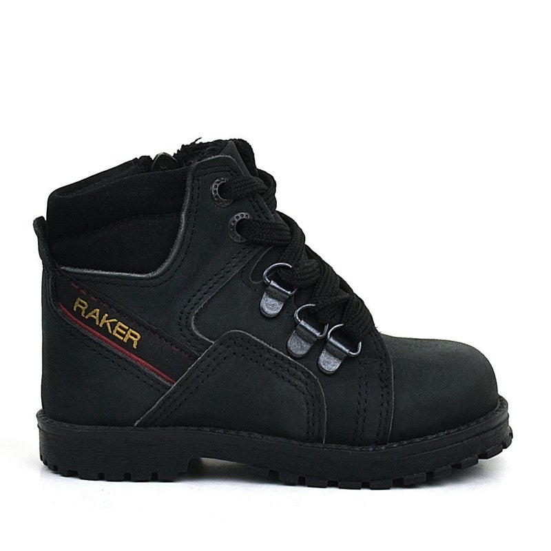 Rakerplus Raker Plus children's genuine leather boots with black fur zipper - Image 3