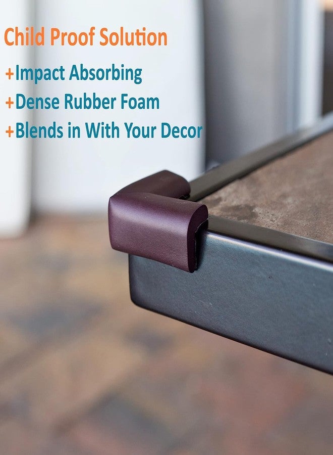 Potency واقيات قوية للحواف الحادة والأثاث، وسادة إسفنجية واقية، مصد بطول 6.8 قدم، 8 زوايا لاصقة آمنة للأطفال، مجموعة حماية الأطفال من الخدوش، غير سامة وآمنة للاستخدام على الطاولة والمدفأة (بني). - Image 3