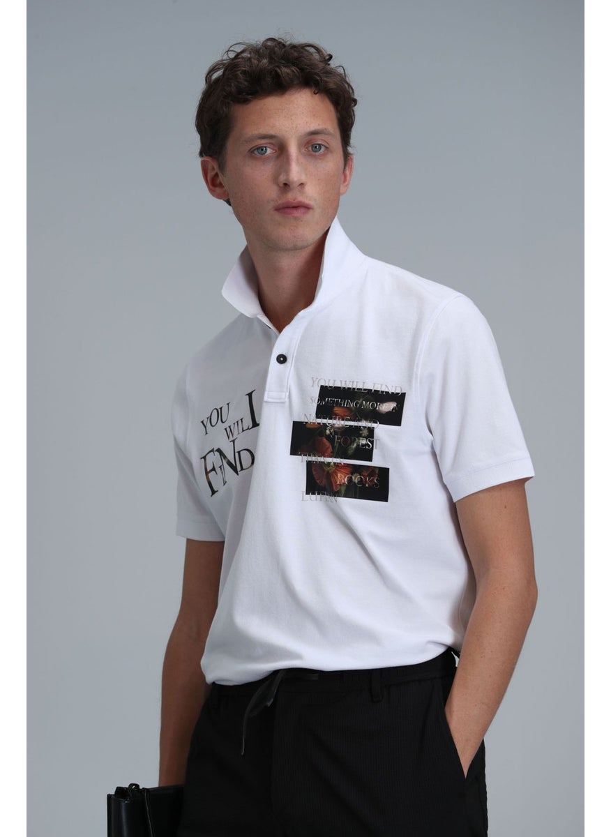 Lufian - Men's Mandy Smart Polo T-Shirt 111040178 White - Image 1