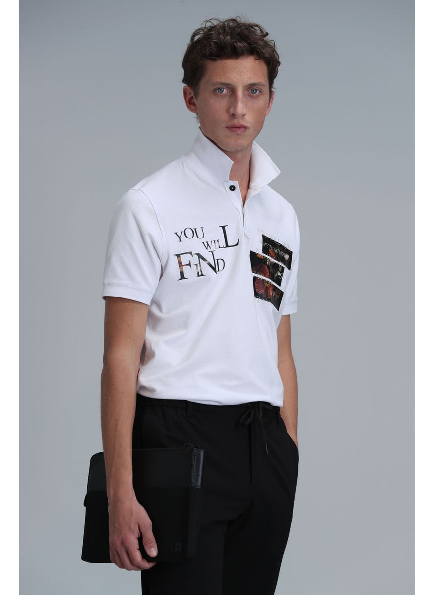 Lufian - Men's Mandy Smart Polo T-Shirt 111040178 White - Image 1