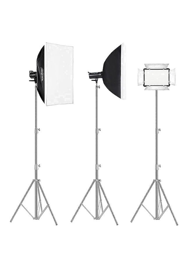 ITOTIN Stainless Steel Photography Video Tripod Stand, Spring Cushioned Heavy Duty Tripod Stand, 9.5ft/2.8m, Universal Adapter for Photography Studio Monolight Reflector Portrait - Image 5