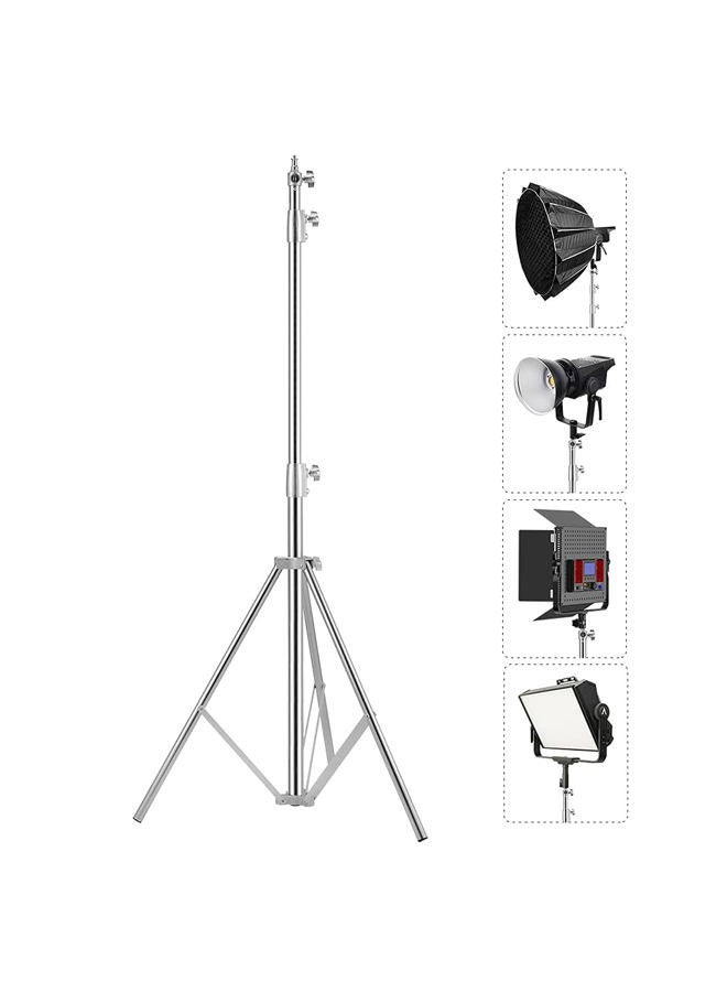 ITOTIN Stainless Steel Photography Video Tripod Stand, Spring Cushioned Heavy Duty Tripod Stand, 9.5ft/2.8m, Universal Adapter for Photography Studio Monolight Reflector Portrait - Image 1