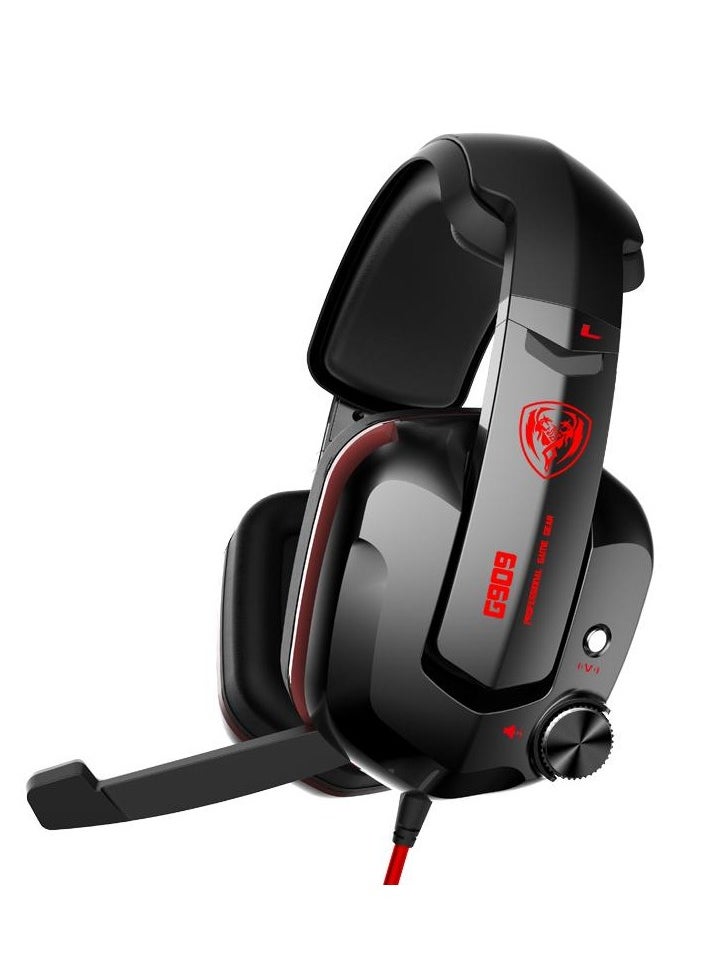 Somic - Wired and Wireless gaming headset calssic model G909 , USB plug is compatible for PC, LATOP, with virtual 7.1 surround sound, the sound can perform the 4D sound , cool unique design and beautiful earshell shape supply a real gaming scene , Long stable communication and high quality chipset make this headphone be a better choice for home audio Usage. - Image 1