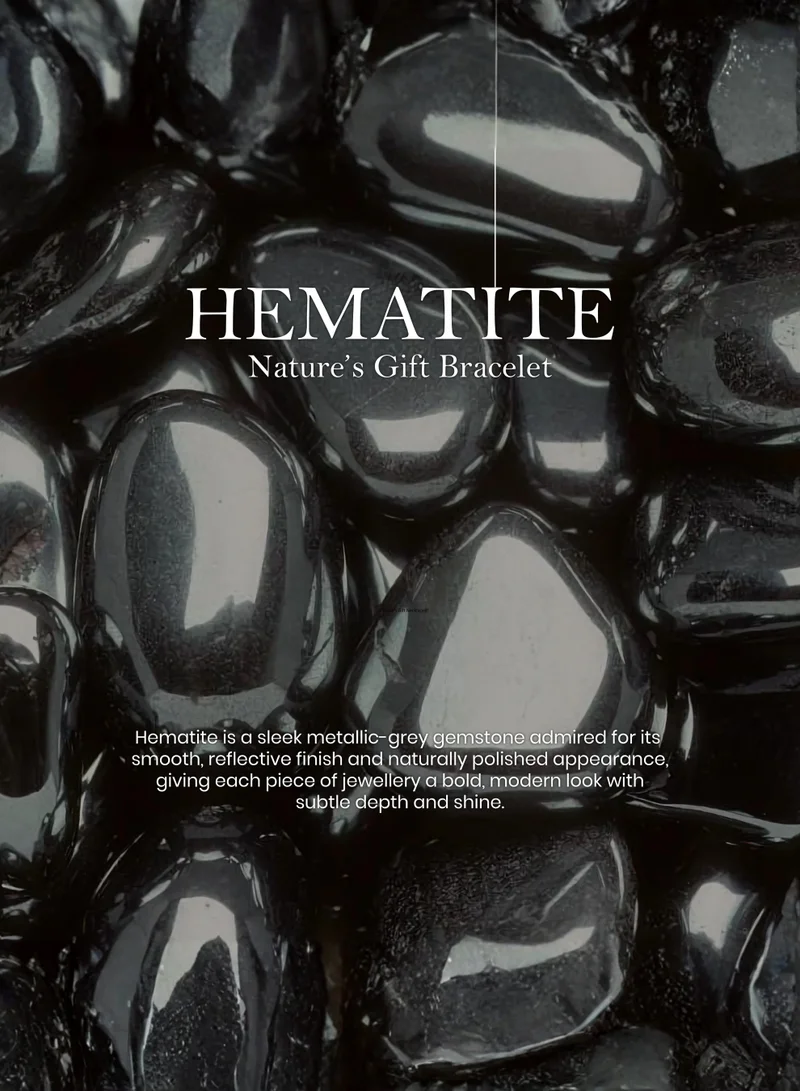 British Fossils سوار رقائق نيتشرز جيفت من حجر الهيماتيت