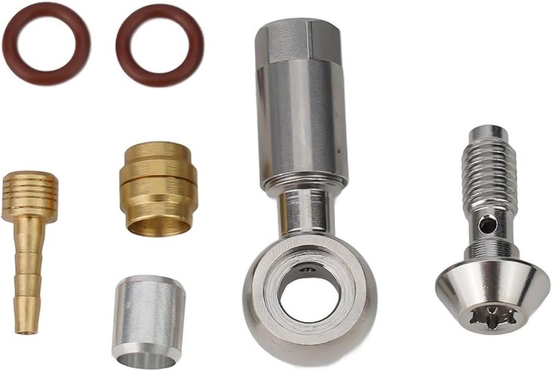 تركيب الهيدروليك بانجو الفضي المعدني الثقيل للدراجات الهوائية MT4 MT5 MT6 MT7 MT8 - Image 3