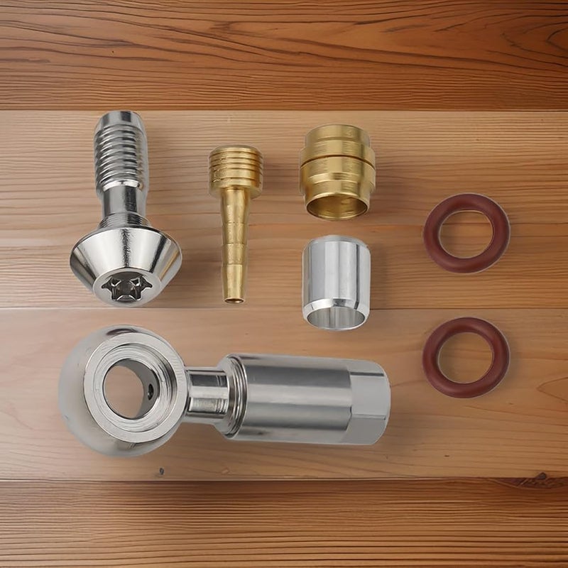 تركيب الهيدروليك بانجو الفضي المعدني الثقيل للدراجات الهوائية MT4 MT5 MT6 MT7 MT8 - Image 5