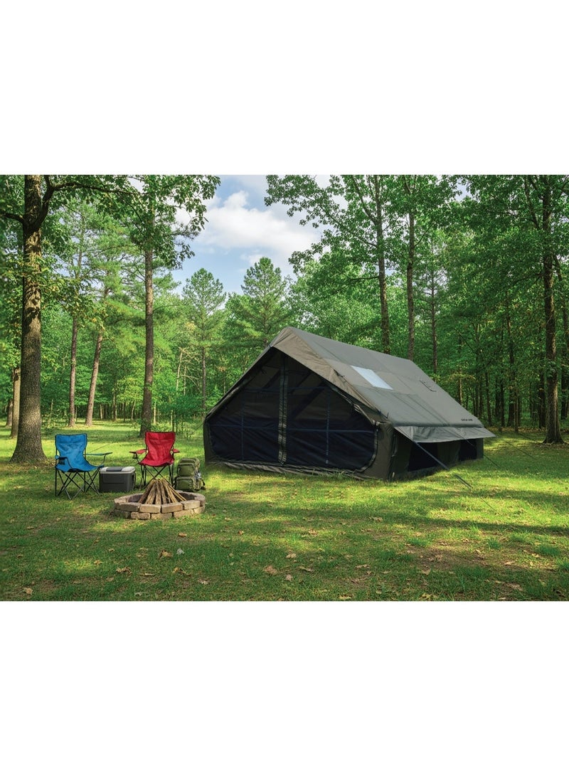 73Hours GT-8X Inflatable Camping Tent with Carry Bag  UV Protection / Quick Setup / Capacity 6-8 People / Material 420D Oxford / Dual Door Convenience / Windproof  Stable  Waterproof - Green - Image 3