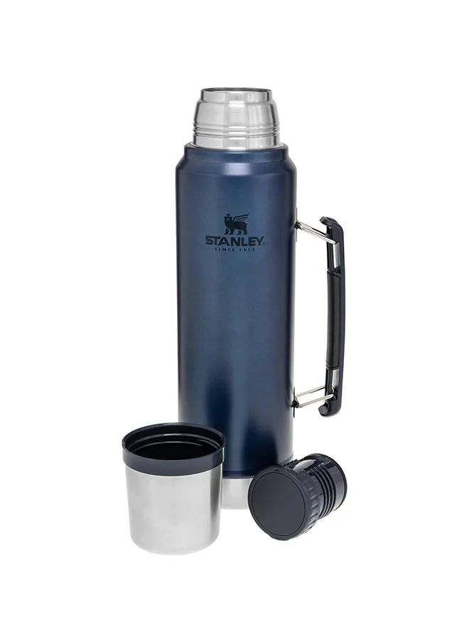 ستانلي Stanley Classic Legendary Bottle 1L / 1.1QT Nightfall â€“ BPA FREE Stainless Steel Thermos | Keeps Hot for 24 Hours | Leakproof Lid Doubles as Cup | Dishwasher Safe | Lifetime Warranty