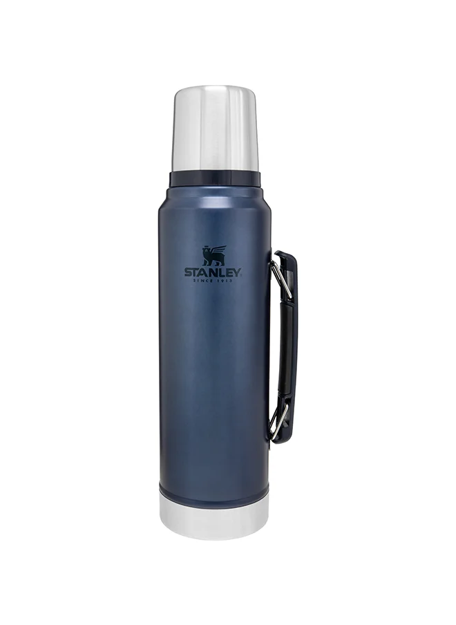 ستانلي Stanley Classic Legendary Bottle 1L / 1.1QT Nightfall â€“ BPA FREE Stainless Steel Thermos | Keeps Hot for 24 Hours | Leakproof Lid Doubles as Cup | Dishwasher Safe | Lifetime Warranty