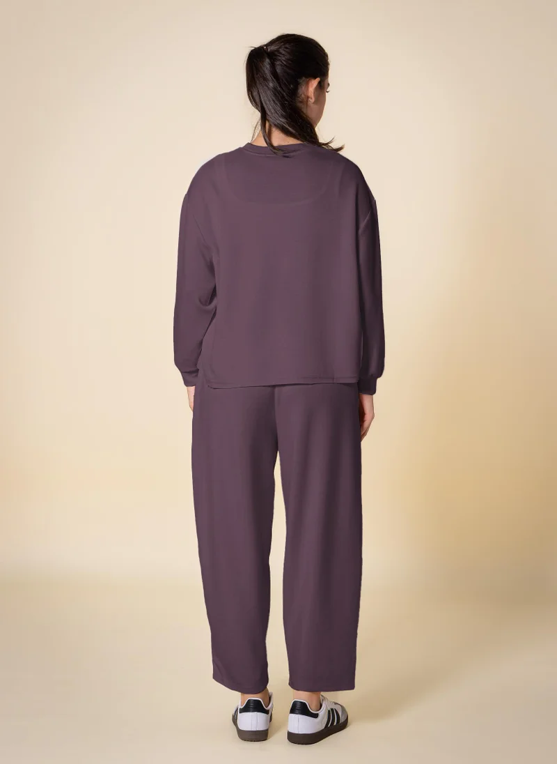 SHAPES Purple SOFT COMFORT SWEATSHIRT SET for Women | Best Price UAE