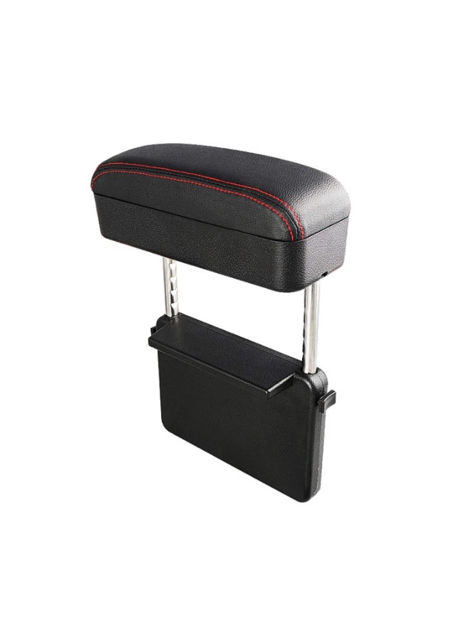Auto Car Armrest Extender Support Elbow & Forearm Arm Wrist Rest Support Adjustable Height Comfort Pad Universal Fit for Most Car Models Center Console (Red with Organizer) - Image 1