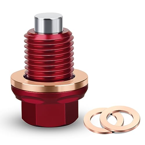 OxyGenie M14 x1.5 Magnetic Oil Drain Plug 7075 Aluminum CNC Craft with Crush Washer Gaskets Replacement for Ford GM Hyundai KIA and More Select Models - Image 2