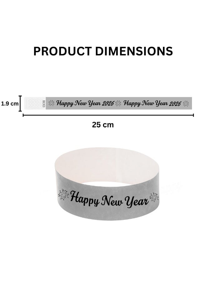 PRINTSHOP4ME New Year Paper Wristbands–Wristbands For Events,New Year Parties And Celebrations–Secure Tyvek Wristbands For Crowd Control And Entry Management - Image 3