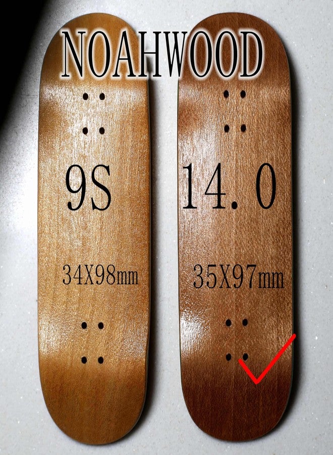 Noahwood Noahwood Handmade Fingerboard Deck 97.5x35mm 5-Layer Color Maple Pro concave Creative Design Mini Skateboard (Line) - Image 4
