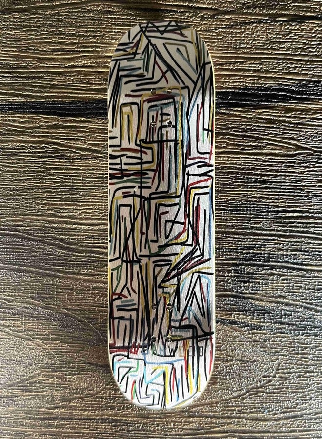 Noahwood Noahwood Handmade Fingerboard Deck 97.5x35mm 5-Layer Color Maple Pro concave Creative Design Mini Skateboard (Line) - Image 2