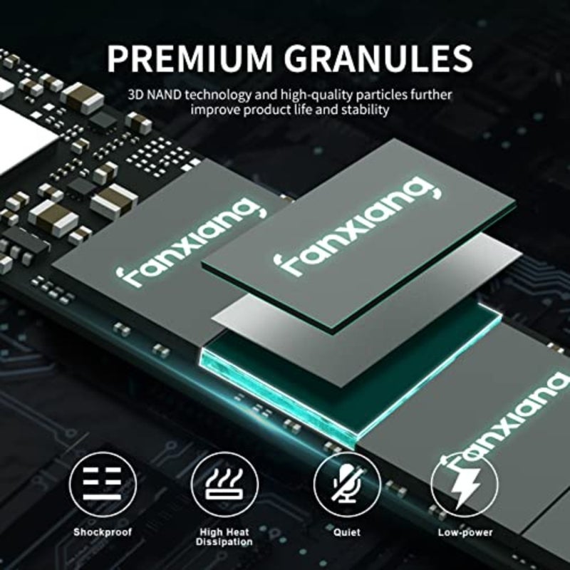 S500 Pro NVMe SSD M.2 PCIe Gen3x4 2280 محرك أقراص الحالة الصلبة الداخلي، SLC Cache 3D NAND TLC، حتى 3000 ميجابايت/ثانية - Image 3