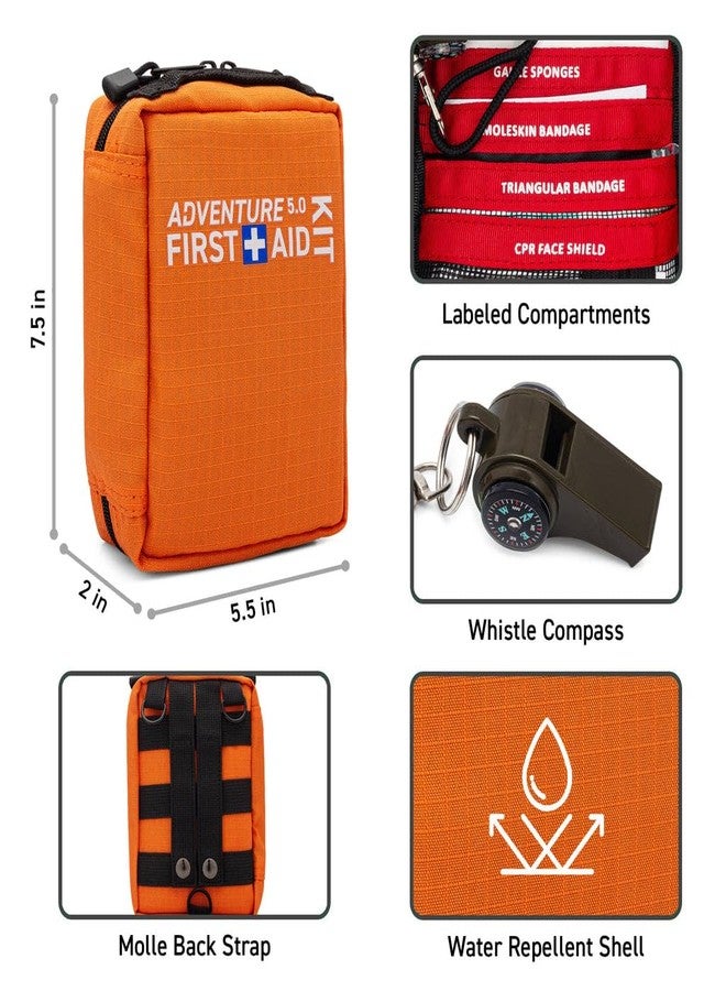 BrightCare Adventure 5.0 First Aid Kit, Water Repellant Shell - First Aid Kit for Camping, Hiking, Outdoor Sports, Adventure, Travel, Biking - 130 Piece Adventure Essentials Kit - Image 4