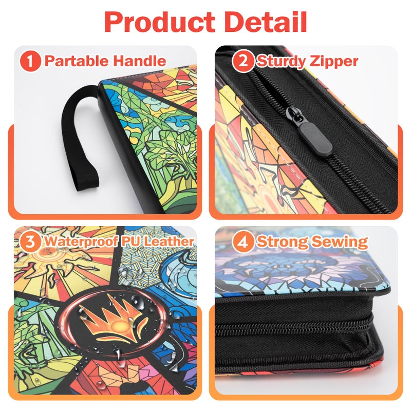 Fonwill 9 Pocket Card Binder for MTG/YGO/PTCG/Game Cards, Holds 900 Cards,Premium Card Collector Book for TCG Players,Toys Gifts for Kids(MTG-5) - Image 4