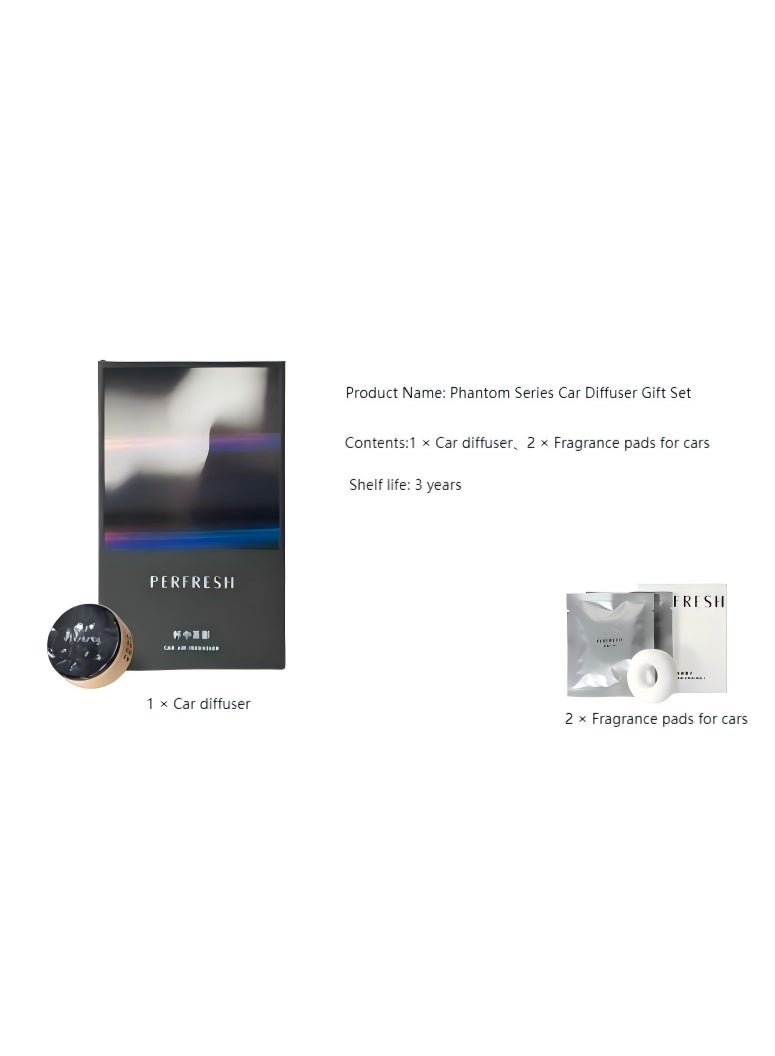 PERFRESH Car Air Freshener Kit,Magnetic vent clip design, long-lasting light fragrance, effectively neutralizes odors. 4 exclusive scents available，Includes: 1diffuser,2 fragrance pads（Tea Shadow in Cup） - Image 4