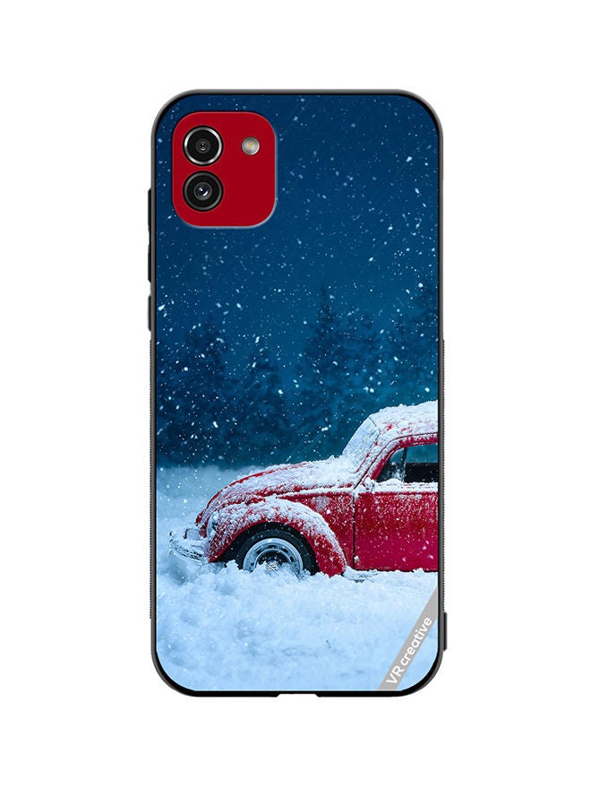 VR CREATIVE Protective Case Cover For Samsung Galaxy A03 Christmas Car Design Multicolour - Image 1