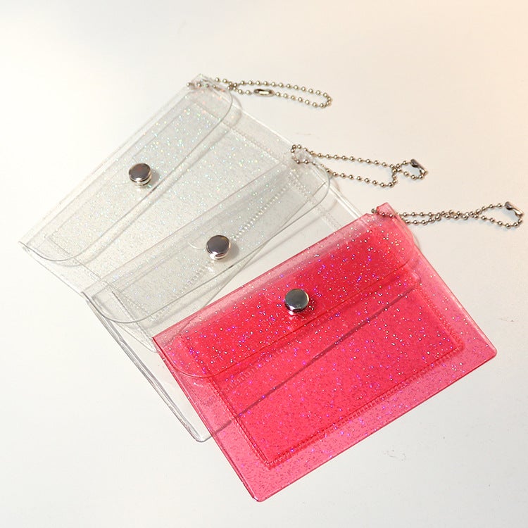 Ins Style Transparent Card Holder Student Coin Purse Girl Heart Card Holder Keychain Meal Card Male Delivery Bank Card Holder - Image 4