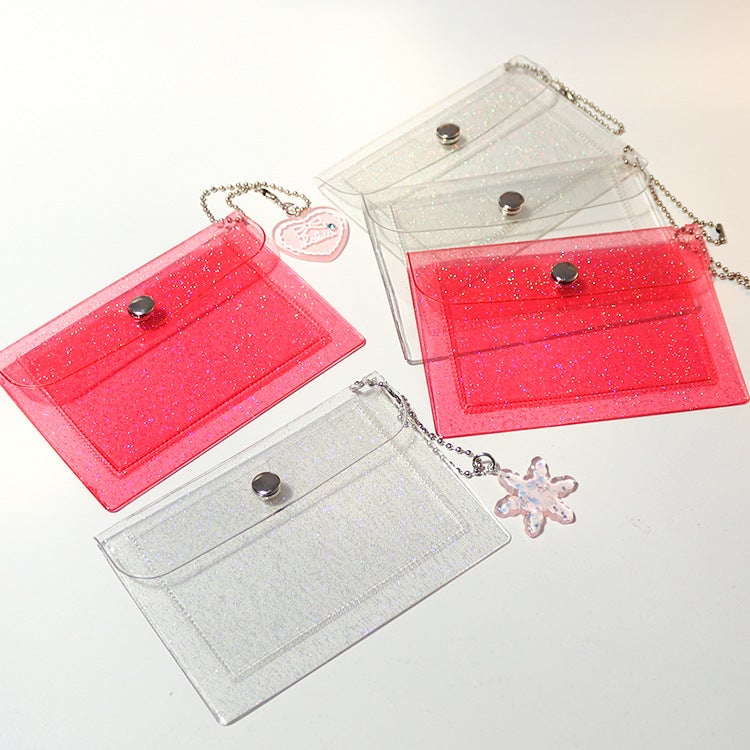 Ins Style Transparent Card Holder Student Coin Purse Girl Heart Card Holder Keychain Meal Card Male Delivery Bank Card Holder - Image 3