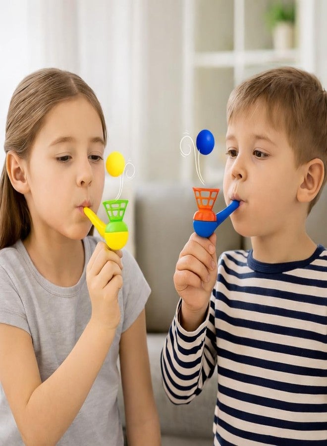 ADTOO Magic Blow Pipe Toy, Floating Ball Game with Basket, Colorful Blowing Pipes Set for Kids Ages 5+ - Image 2
