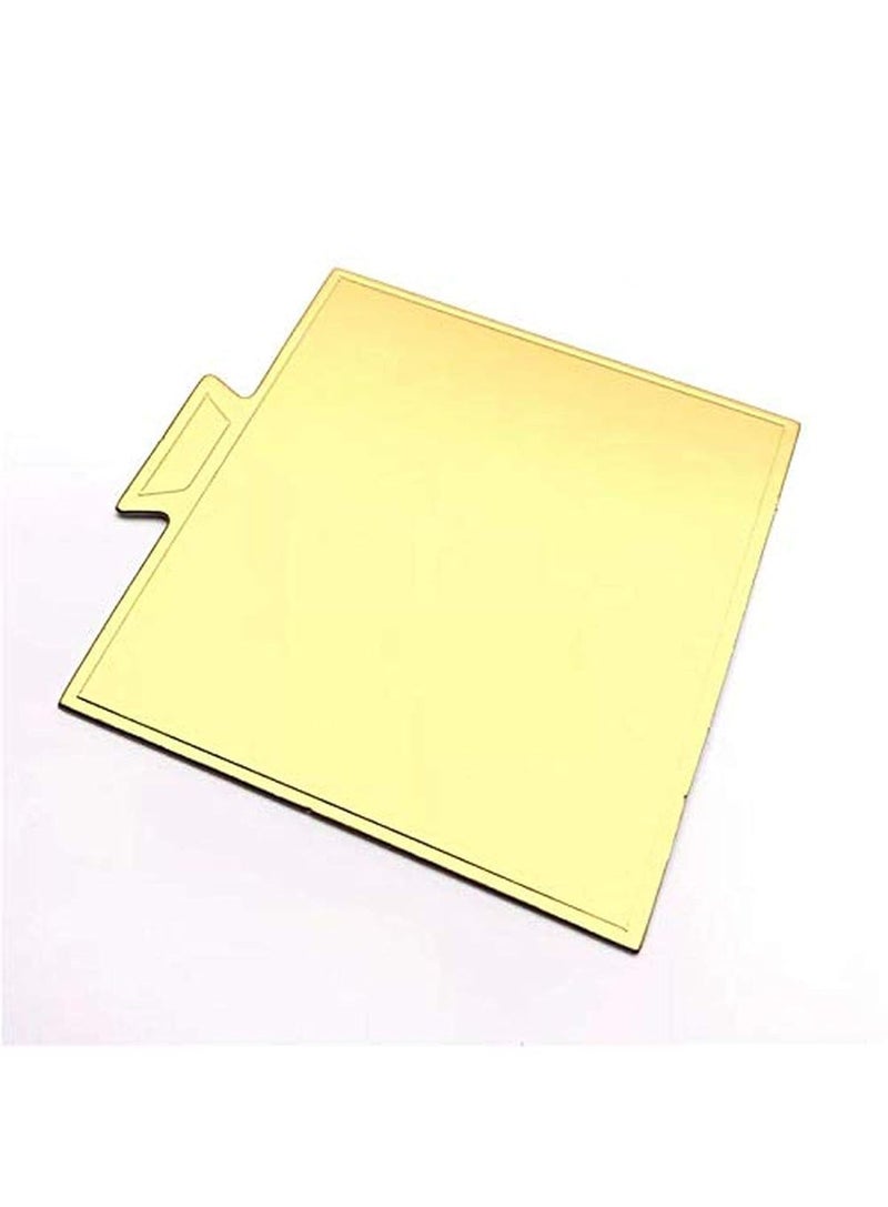 CAKE DECOR Square Pastry Base Boards Gold 100 Pcs Pack - Image 2