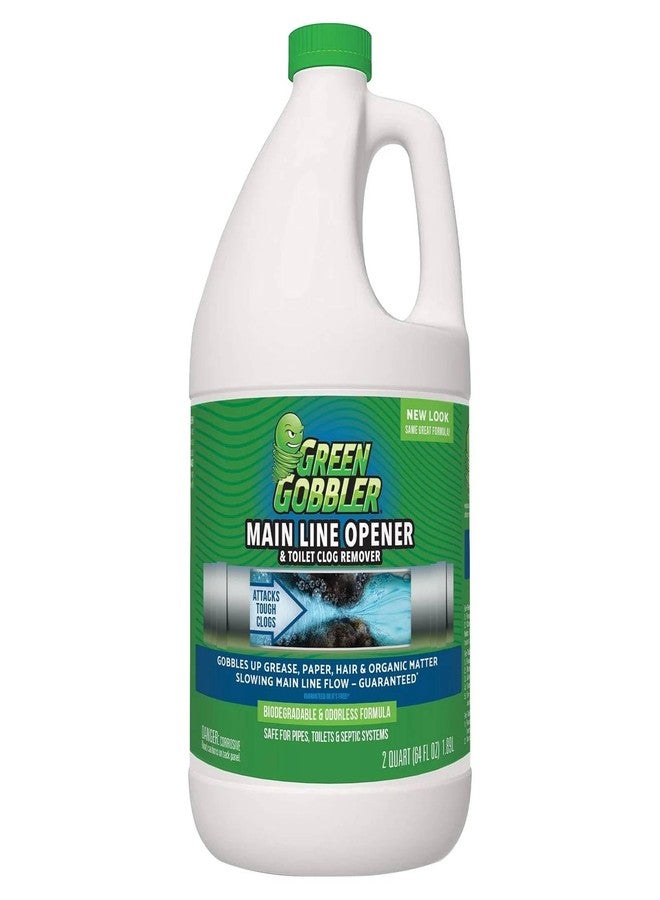Green Gobbler Ultimate Main Drain Opener | Drain cleaner Hair Clog Remover | Works On Main Lines, Sinks, Tubs, Toilets, Showers, Kitchen Sinks | 64 fl. oz. - Image 1