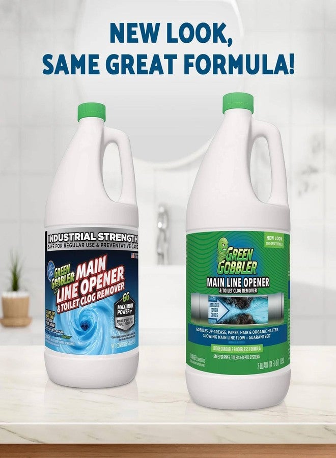 Green Gobbler Ultimate Main Drain Opener | Drain cleaner Hair Clog Remover | Works On Main Lines, Sinks, Tubs, Toilets, Showers, Kitchen Sinks | 64 fl. oz. - Image 2