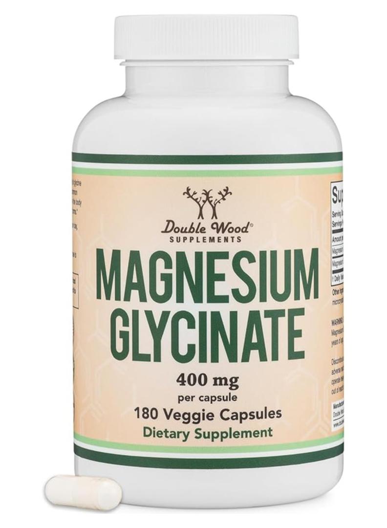 Double Wood Supplements Doublewood Magnesium Glycinate Capsules 180 - Image 1