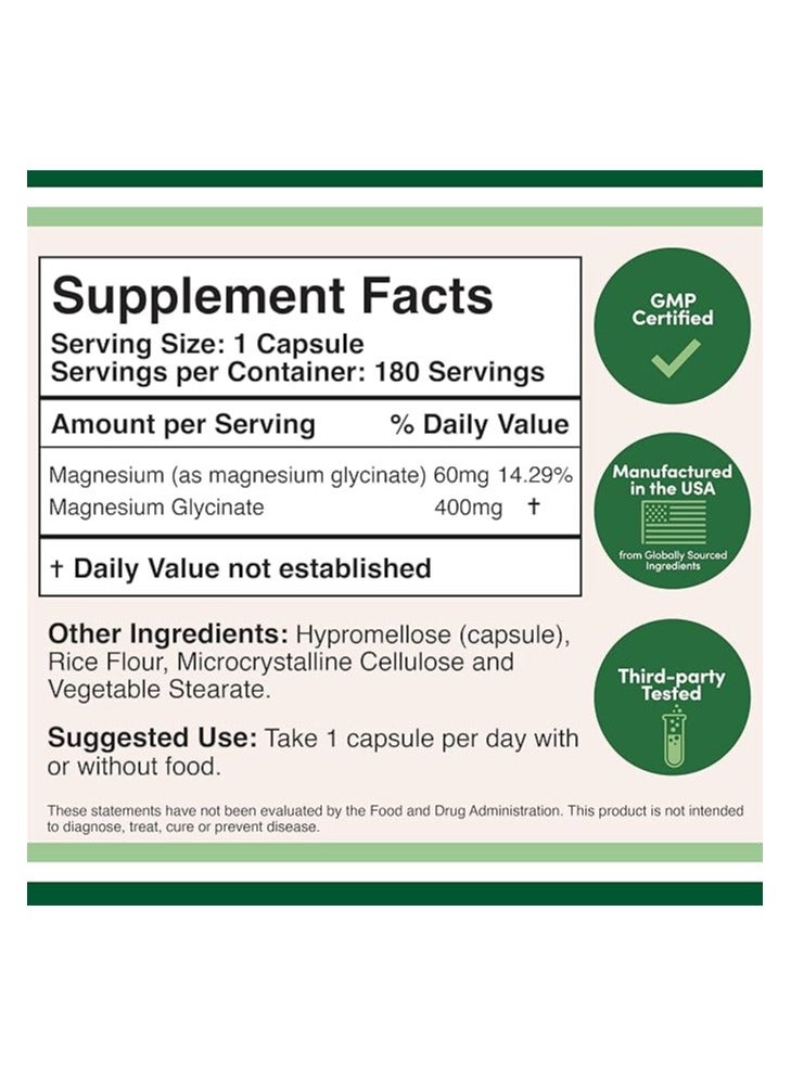 Double Wood Supplements Doublewood Magnesium Glycinate Capsules 180 - Image 2