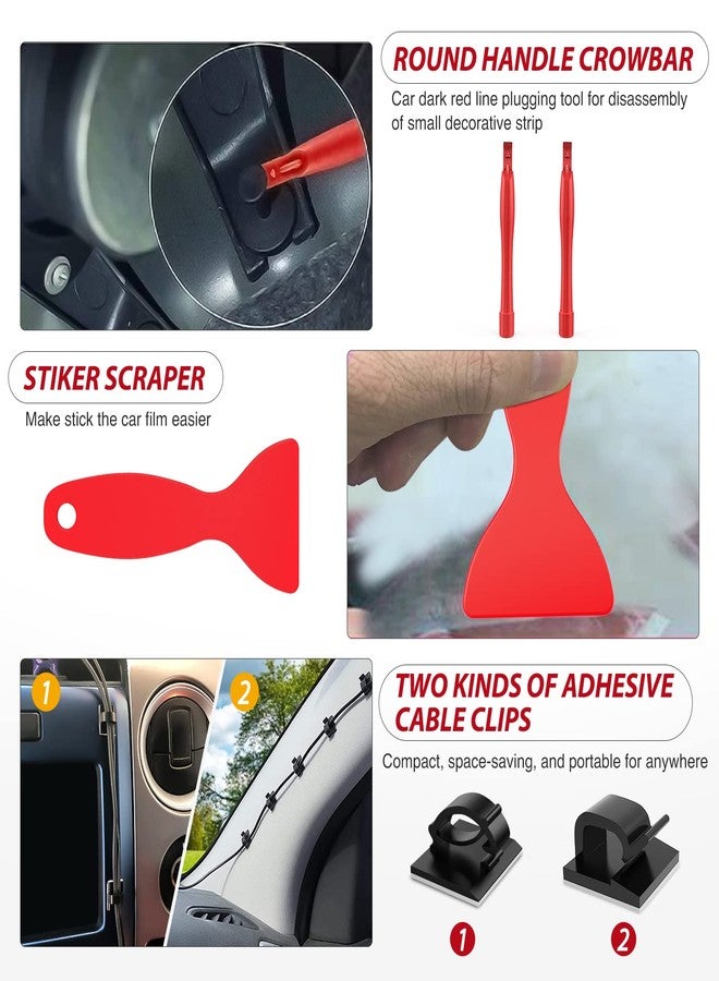 Nilight 200Pcs Trim Removal Tool, Auto Push Pin Bumper Retainer Clip Set Fastener Terminal Remover Adhesive Cable Clips Round Handle Crowbar Kit Car Panel Radio Auto Clip Pliers, 2 Years Warranty - Image 5