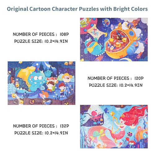 TOI Leveled Puzzles for Kids Aged 5 and Up Toddler Puzzle Preschool Learning Jigsaw Puzzles Large Pieces Educational Game for Boys Girls Classic Education Step 6 - Image 5