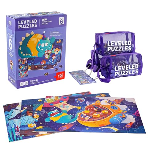 TOI Leveled Puzzles for Kids Aged 5 and Up Toddler Puzzle Preschool Learning Jigsaw Puzzles Large Pieces Educational Game for Boys Girls Classic Education Step 6 - Image 1