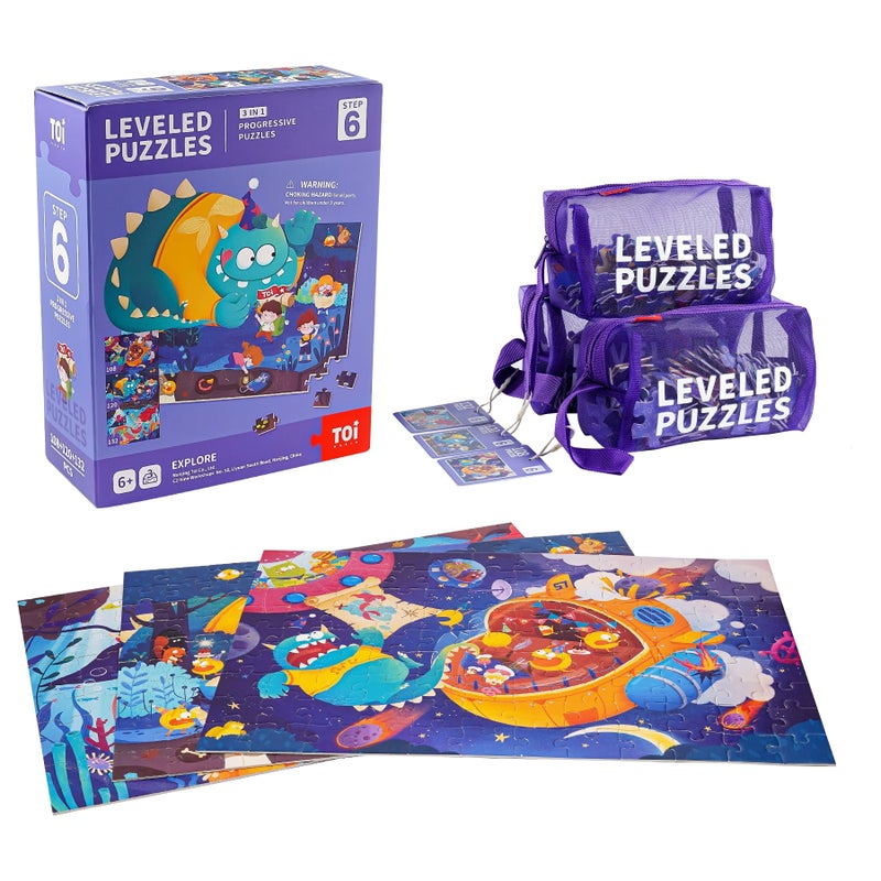 TOI Leveled Puzzles for Kids Aged 5 and Up Toddler Puzzle Preschool Learning Jigsaw Puzzles Large Pieces Educational Game for Boys Girls Classic Education Step 6 - Image 3