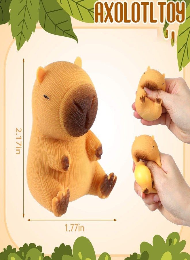 BdelrinQue 3Pcs Capybara Soft Toy, Cute Plushies, Squishy Toy for Stress Relief, Anxiety Management, Fun Party Favors for Office Staff ,Brown - Image 3