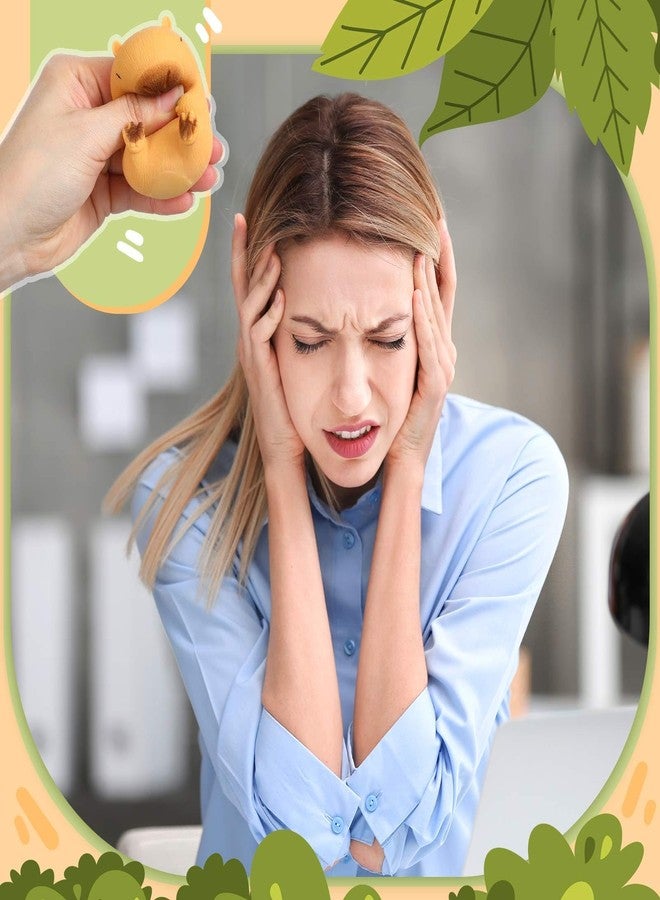 BdelrinQue 3Pcs Capybara Soft Toy, Cute Plushies, Squishy Toy for Stress Relief, Anxiety Management, Fun Party Favors for Office Staff ,Brown - Image 5