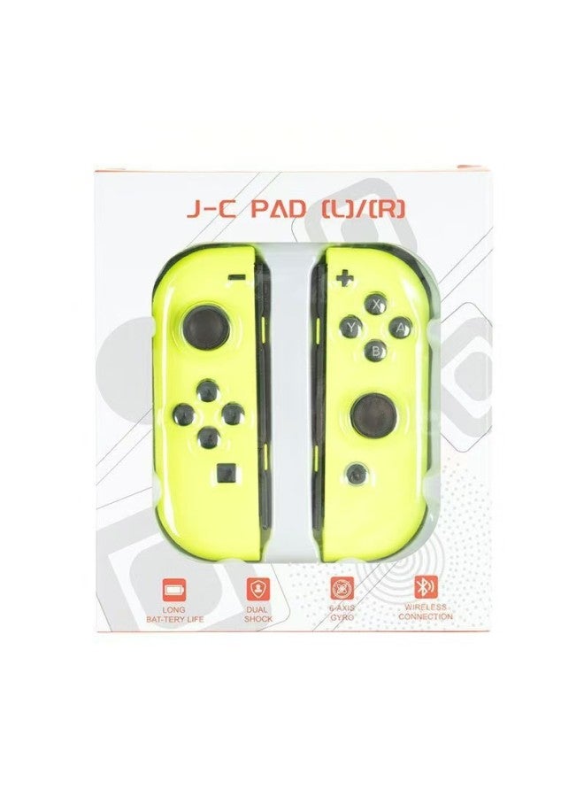 Joycon Game Handle Left And Right Separation Handle Wireless Bluetooth Belt Wake-up With Hand Rope Switch Handle Cross-border-Product Color:Electric Yellow Handle (without Hand Strap)  - Image 1