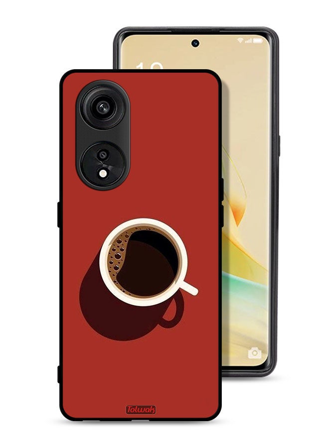 Tolwak Oppo A1 Pro Protective Case Cover Coffee Cup Art - Image 1