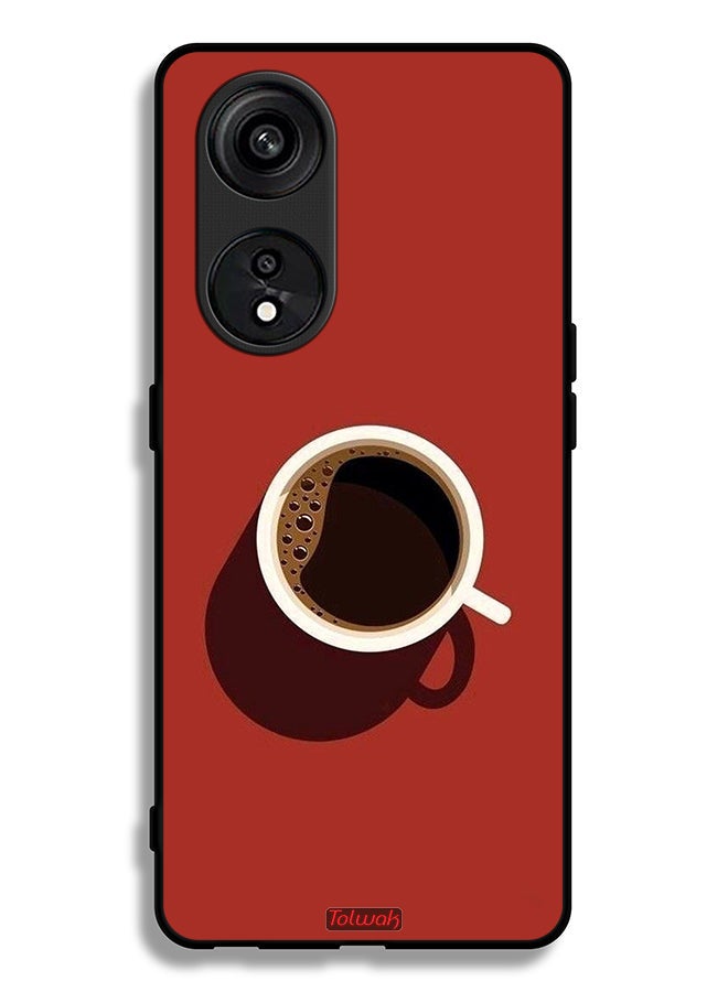 Tolwak Oppo A1 Pro Protective Case Cover Coffee Cup Art - Image 2