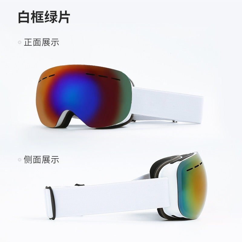 Qi Ta Unisex Double-Layer Anti-Fog Ski Goggles for Adults, Large Lens Outdoor Cycling Glasses, Compatible with Prescription Glasses - Image 1