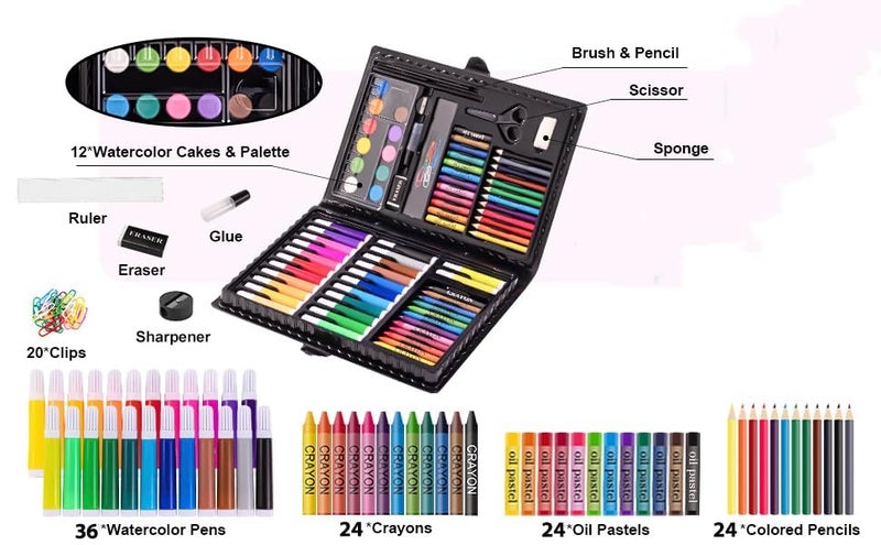 Bluejack Passion Petals 150Pcs Professional Color Pencil Child Drawing Set Painting Set Colored Pencils for ChildrenColored Drawing Pencils Art Set Color Pen Multicolor Pen Pack of 1 - Image 5