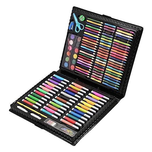 Bluejack Passion Petals 150Pcs Professional Color Pencil Child Drawing Set Painting Set Colored Pencils for ChildrenColored Drawing Pencils Art Set Color Pen Multicolor Pen Pack of 1 - Image 1